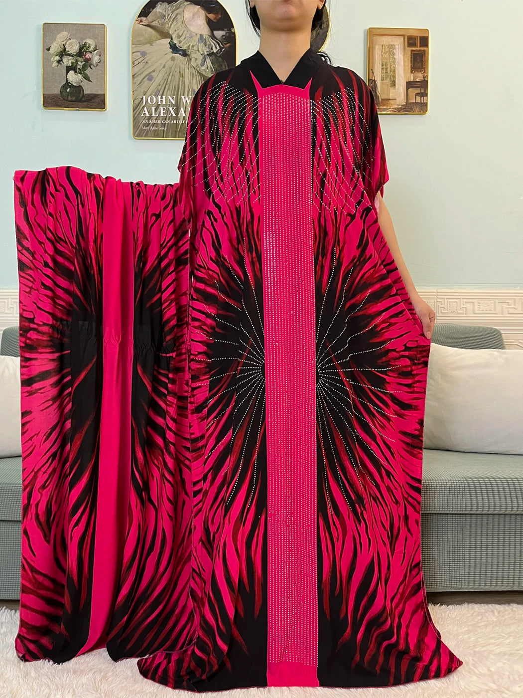 Muslim 2-Piece Boubou Cotton Abaya Set for Women – 2024 Collection