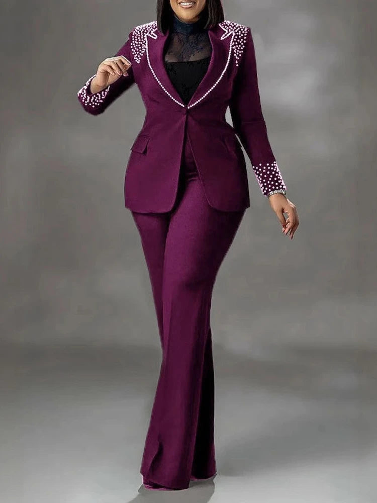 Pant Set Women Two-Piece Matching Outfit