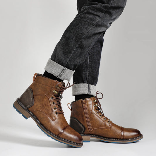 Retro Men’s Leather Boots