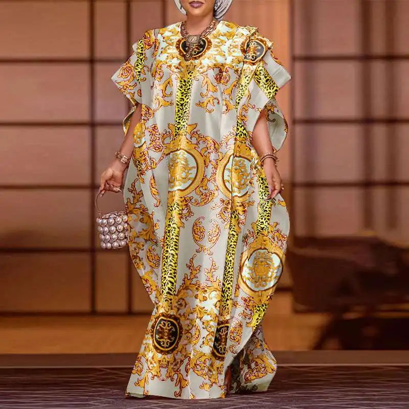 VONDA Plus Size 5XL Elegant Maxi Long Dress