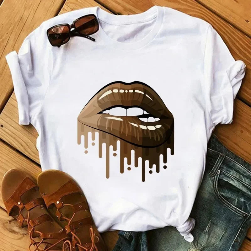 Women's Harajuku Cartoon Graphic T-Shirt – Summer Casual Short Sleeve O-Neck Tee