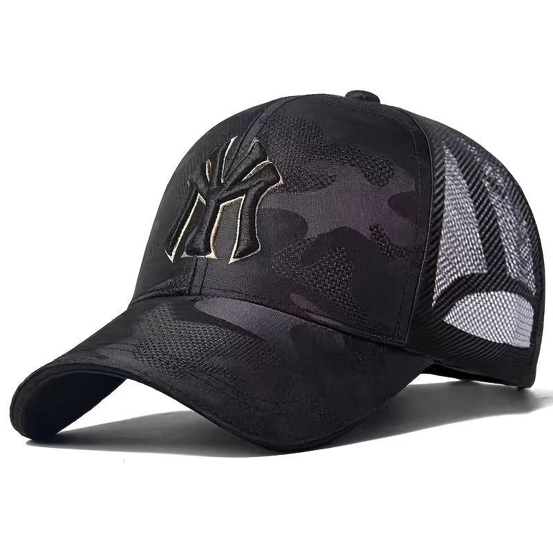 Fashion Letter Embroidery Camouflage Baseball Hat – Spring & Autumn Outdoor Cap