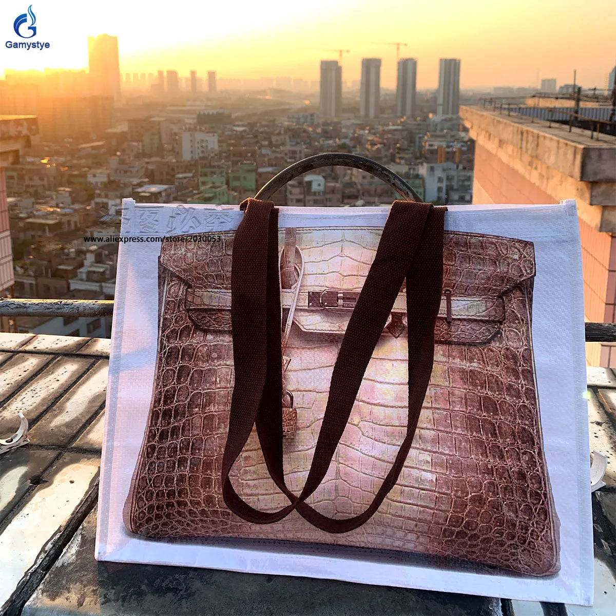 Woven Large Capacity Tote Bag – Stylish Travel & Shopping Handbag
