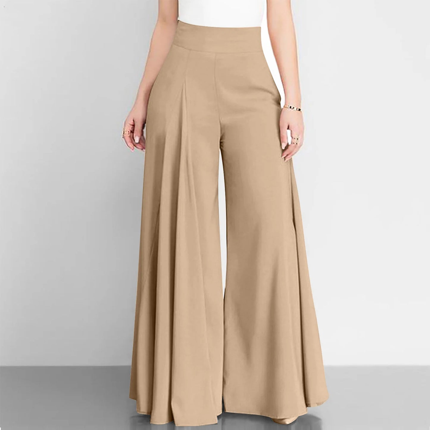 Elegant High Waist Wide Leg Pants for Women – Casual Office Chic