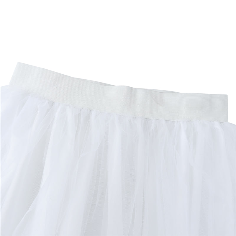 Women’s Tutu Long Skirt – Front Split Layered Tulle Puffy Skirts