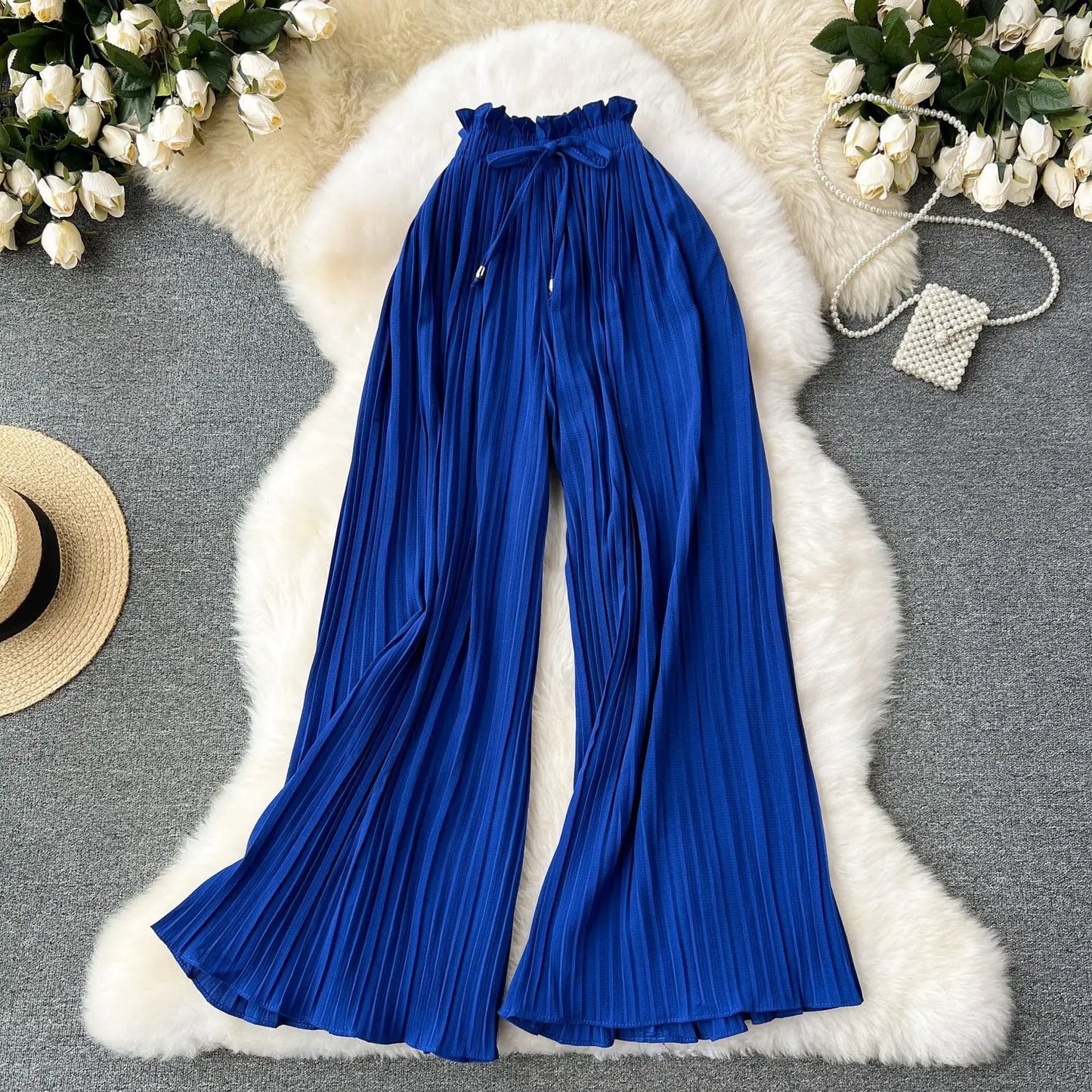 Women's Wide-Leg High-Waist Capris