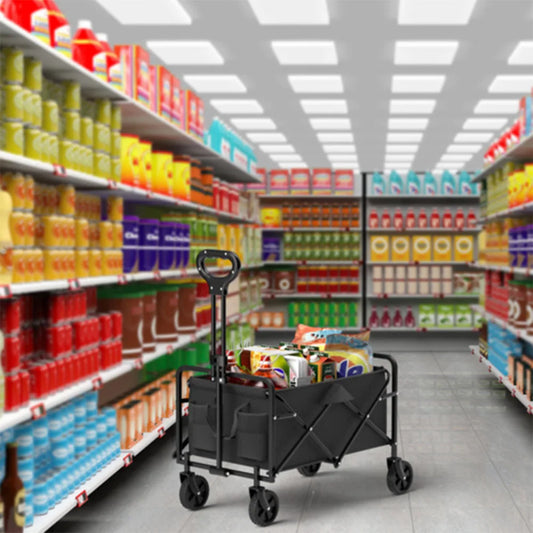 Foldable Garden Wagon Cart – Portable Outdoor Utility Trolley