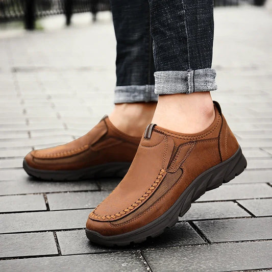 Men's Casual Breathable Loafers – Retro Handmade Sneakers