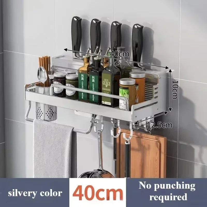 Kitchen Storage Rack – Wall Mounted Metal Organizer