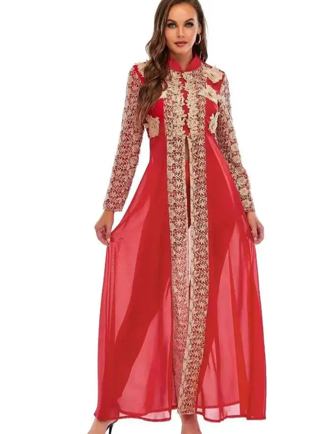 Dubai Abaya Muslim Dress Set