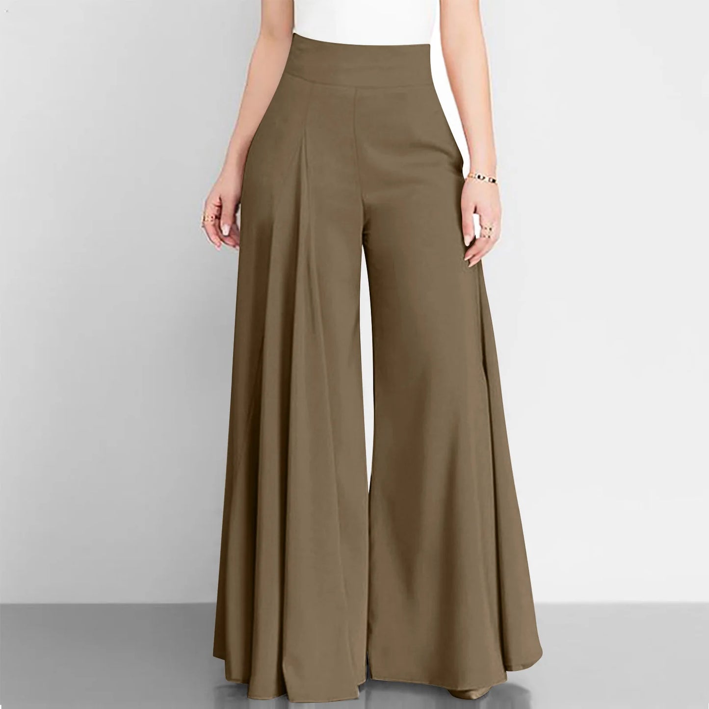 Elegant High Waist Wide Leg Pants for Women – Casual Office Chic