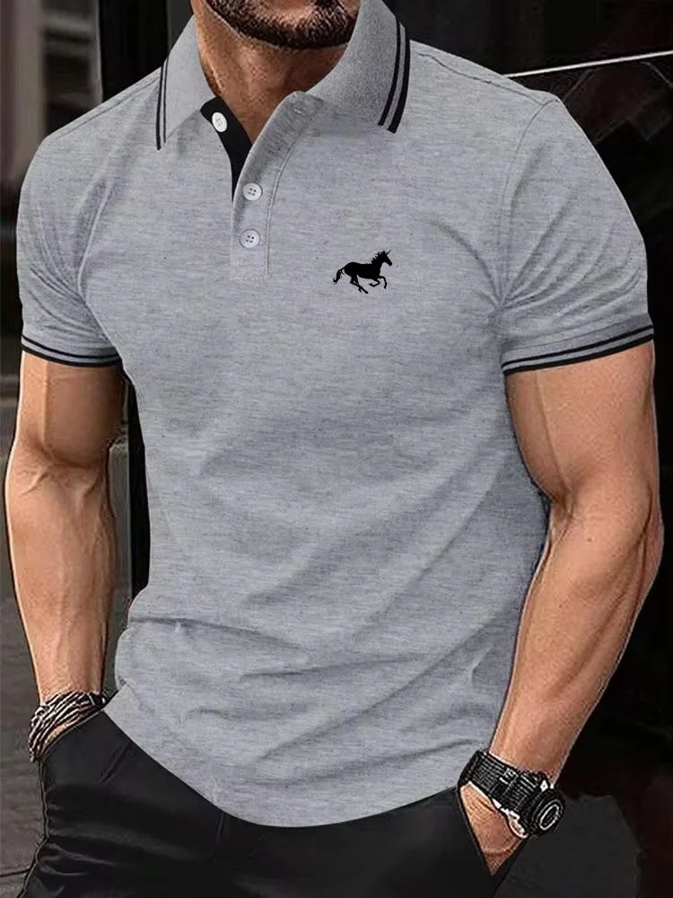 Men’s Classic Short-Sleeved Polo Shirt – Summer Casual Top