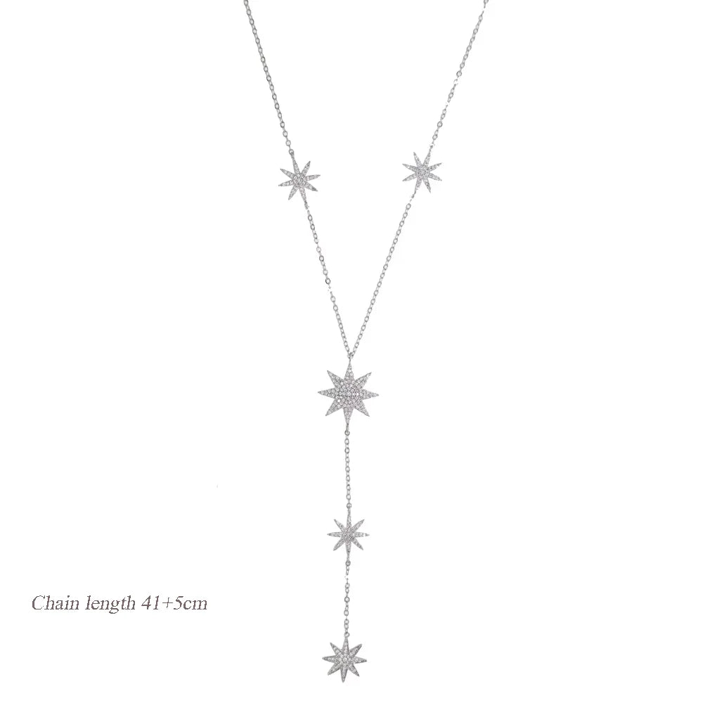 Fashion Special Water Drop Bling Oval CZ Choker Necklace Gold Color Lariat Long Bar Tear Drop Y Shape Long Tassel Women Jewelry