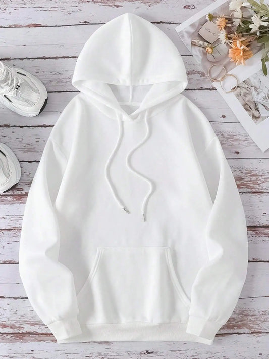 Casual Oversized Fleece Hoodie – Soft, Warm Autumn Pullover for Women