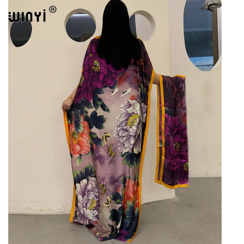 WINYI Muslim African Traditional Kaftan Dress for Women