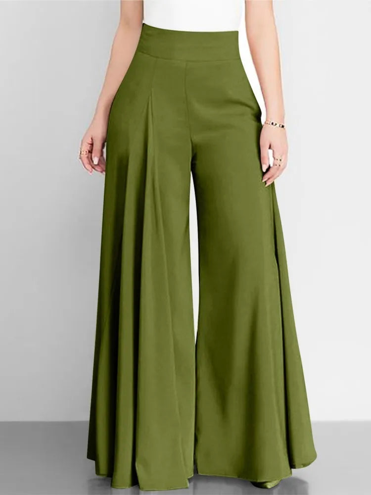 Elegant High Waist Wide Leg Pants for Women – Casual Office Chic