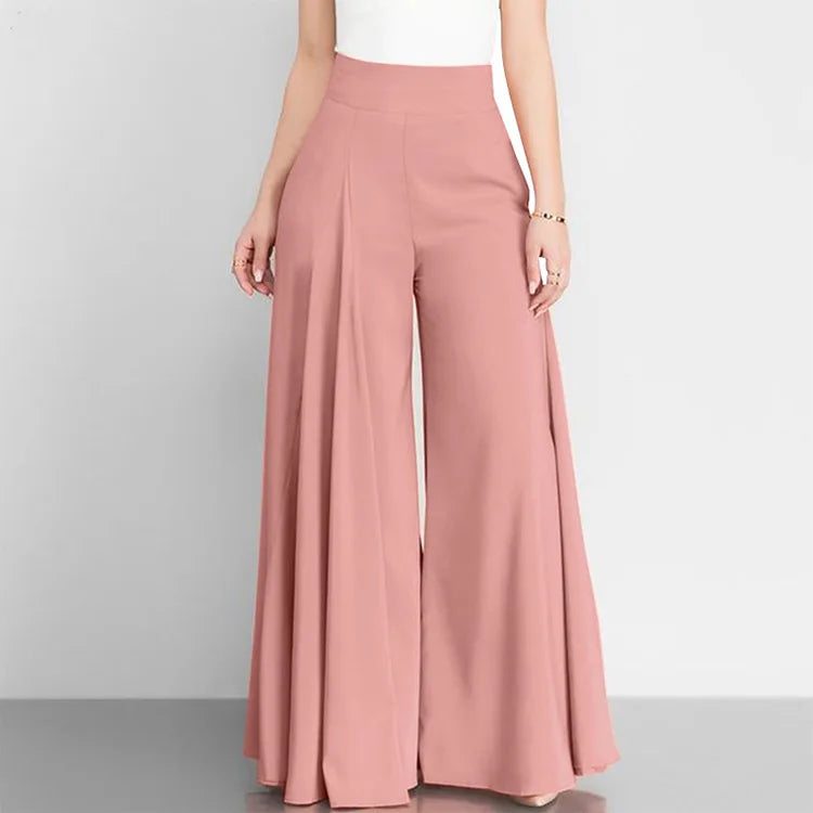 Elegant High Waist Wide Leg Pants for Women – Casual Office Chic