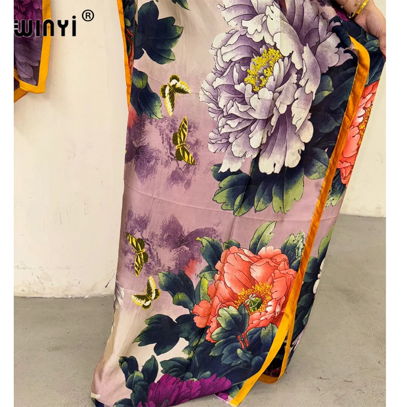 WINYI Muslim African Traditional Kaftan Dress for Women