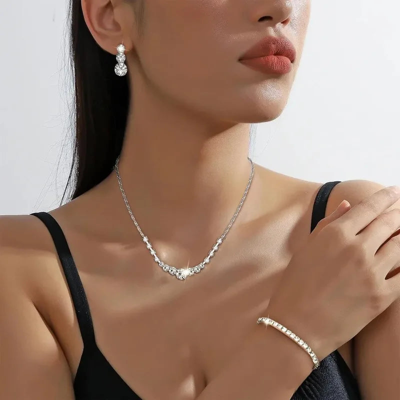 Elegant Silver Jewelry Set for Women