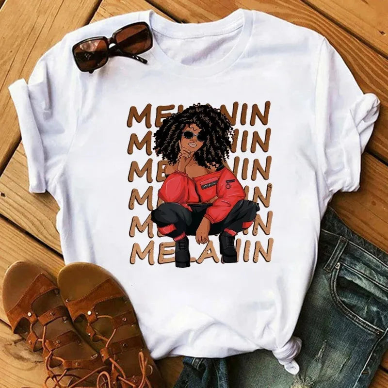 Women's Harajuku Cartoon Graphic T-Shirt – Summer Casual Short Sleeve O-Neck Tee