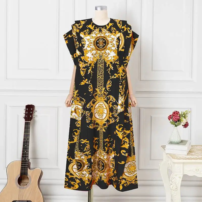 VONDA Plus Size 5XL Elegant Maxi Long Dress