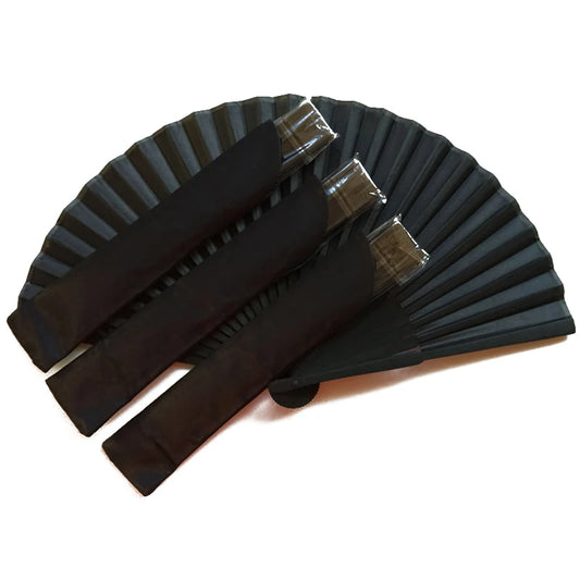 Elegant Black Vintage Folding Hand Fan