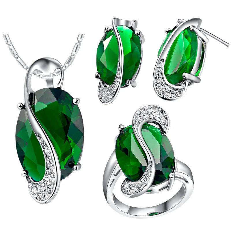 Vintage Multicolour Crystal Bridal Jewelry Set