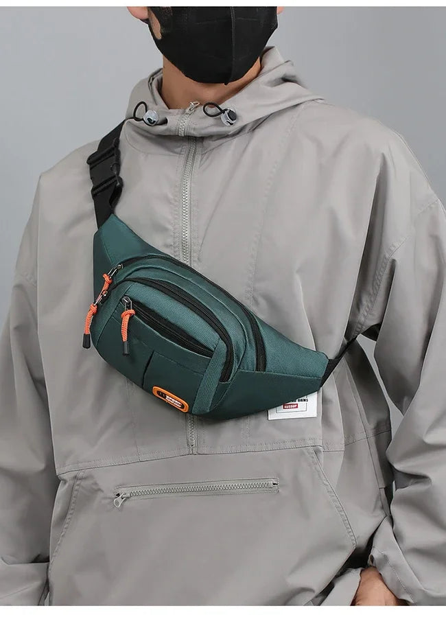 Oxford Waterproof Waist Bag for Men & Women – Large Capacity, Multifunctional Belt Pouch
