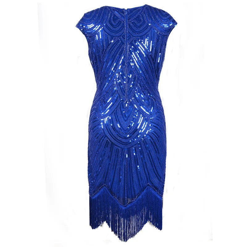 Women's 1920s Vintage Gatsby Long Skirt Flapper Dress