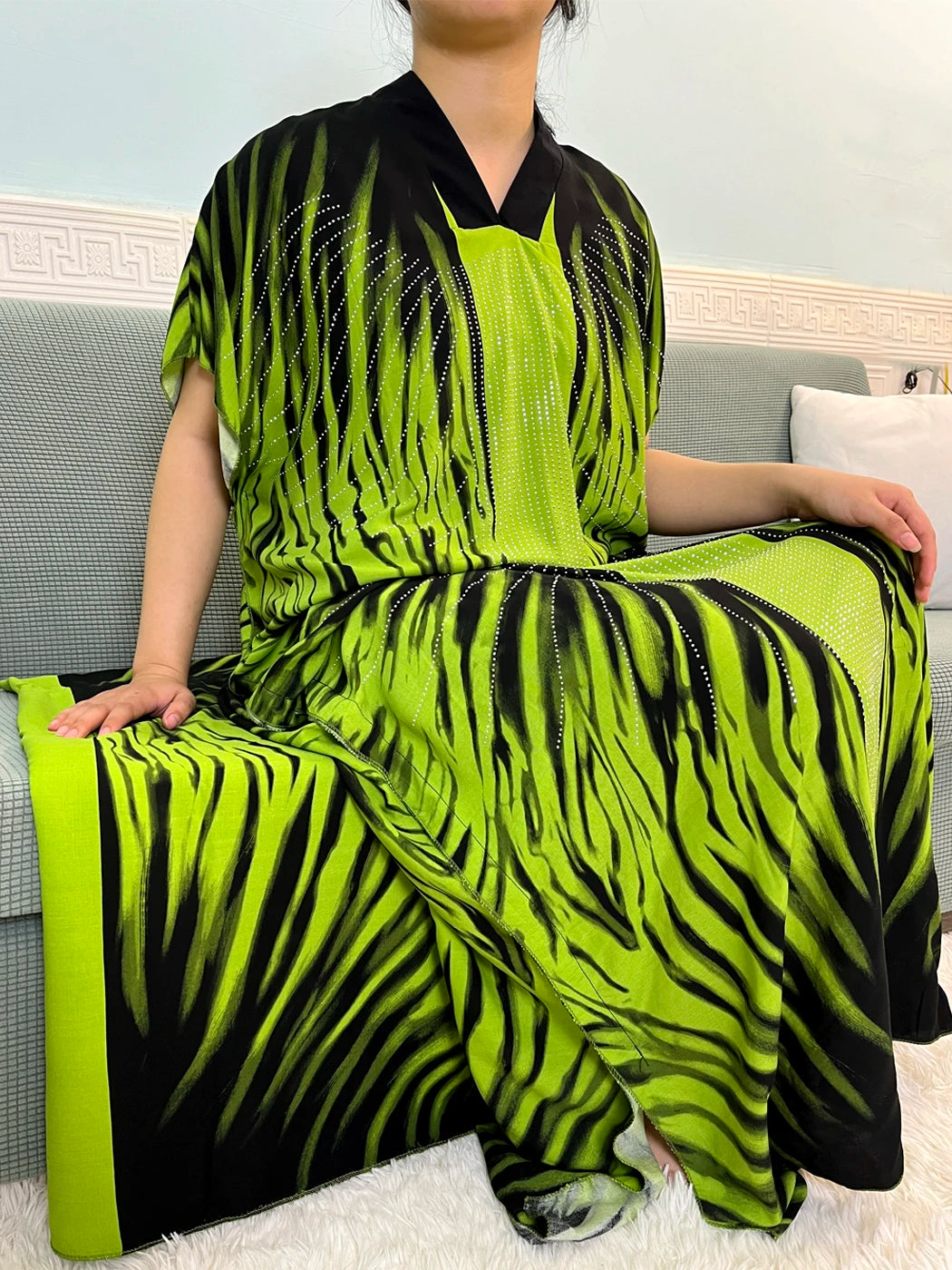 Muslim 2-Piece Boubou Cotton Abaya Set for Women – 2024 Collection