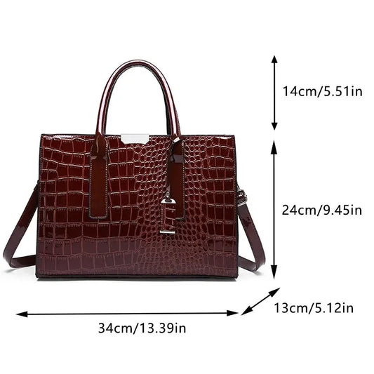 Luxury Vintage Women’s Crocodile Pattern Handbag