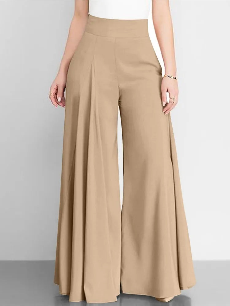 Elegant High Waist Wide Leg Pants for Women – Casual Office Chic