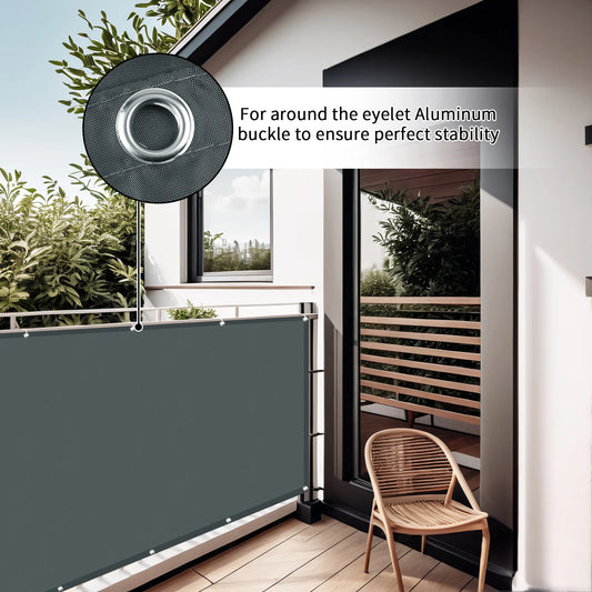 Balcony Privacy Screen Fence Cover – UV Protection, Waterproof & Weatherproof Windscreen
