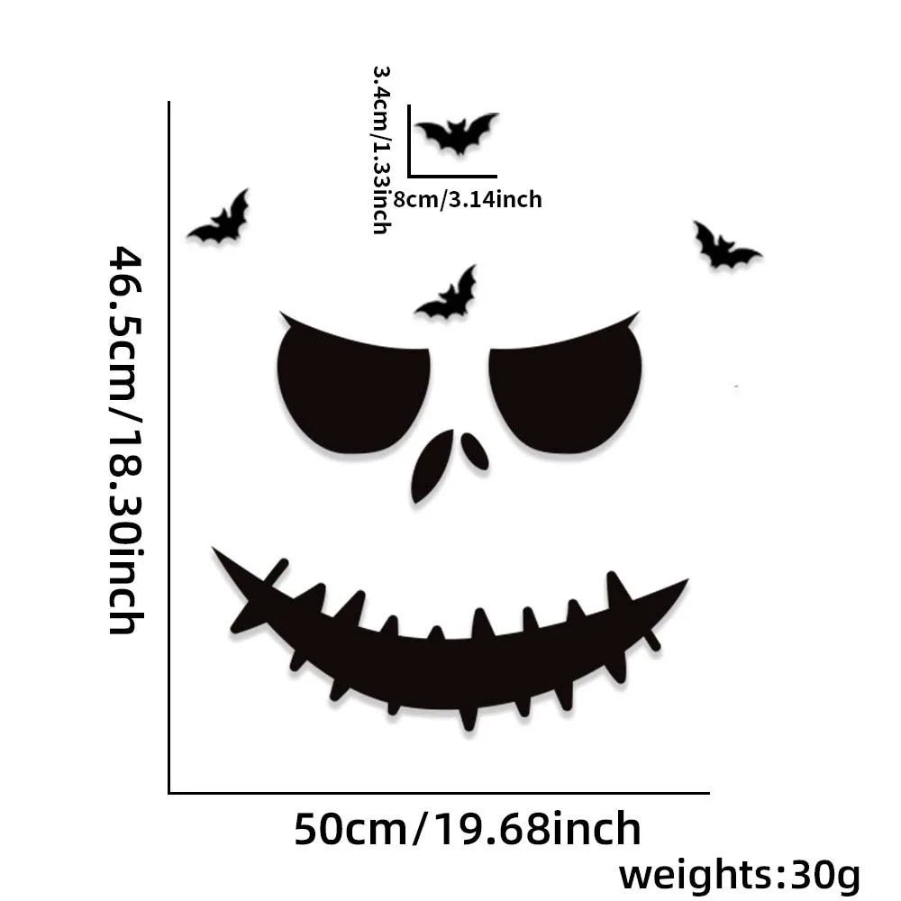 Halloween Door & Window Stickers – Haunted House Horror Decorations for Home, Glass, Walls & Halloween Parties