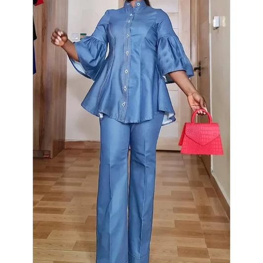 Women’s Spring Fashion Denim 2-Piece Set