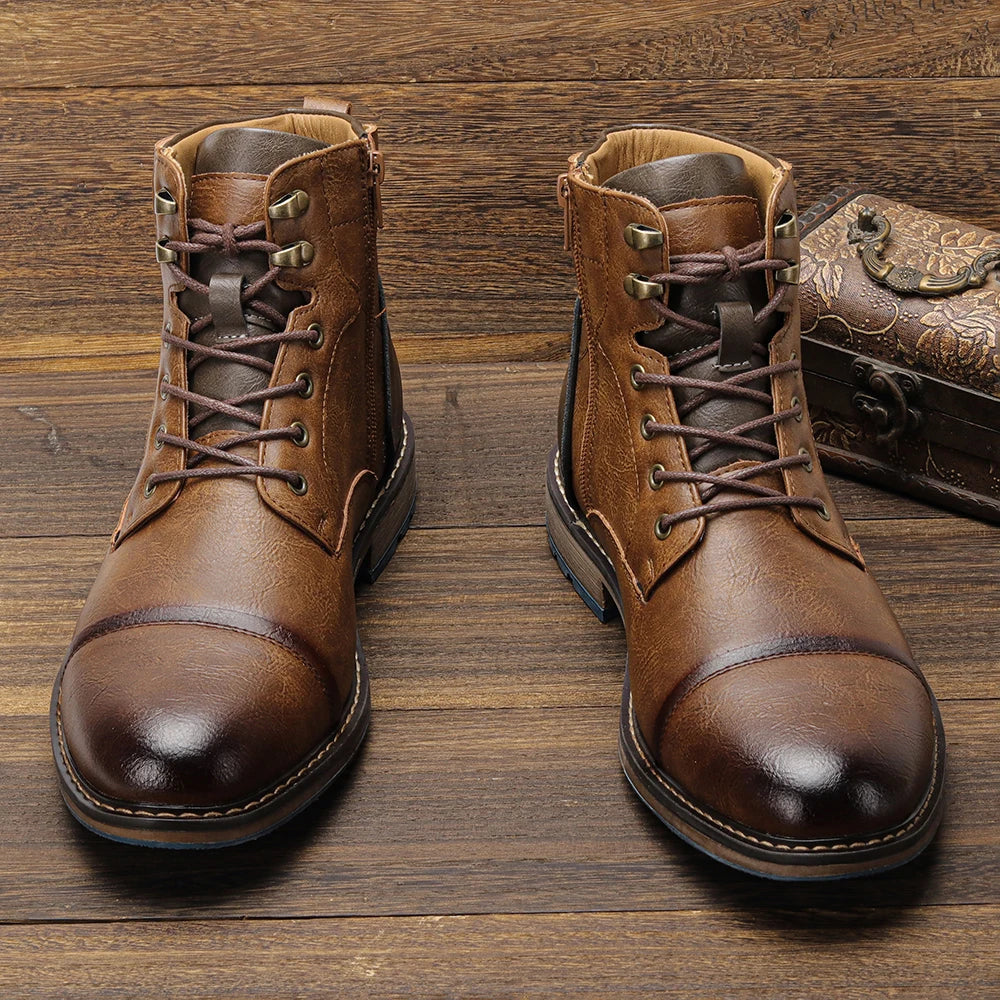 Retro Men’s Leather Boots
