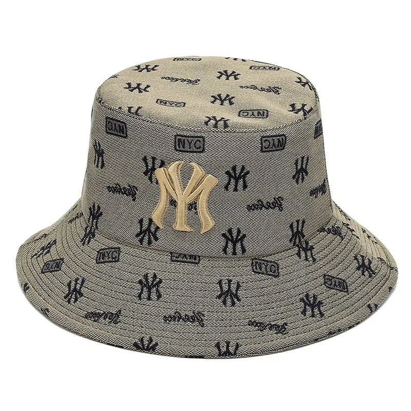 Unisex Letter Embroidery Fisherman Hat – Summer Sun Protection Bucket Hat