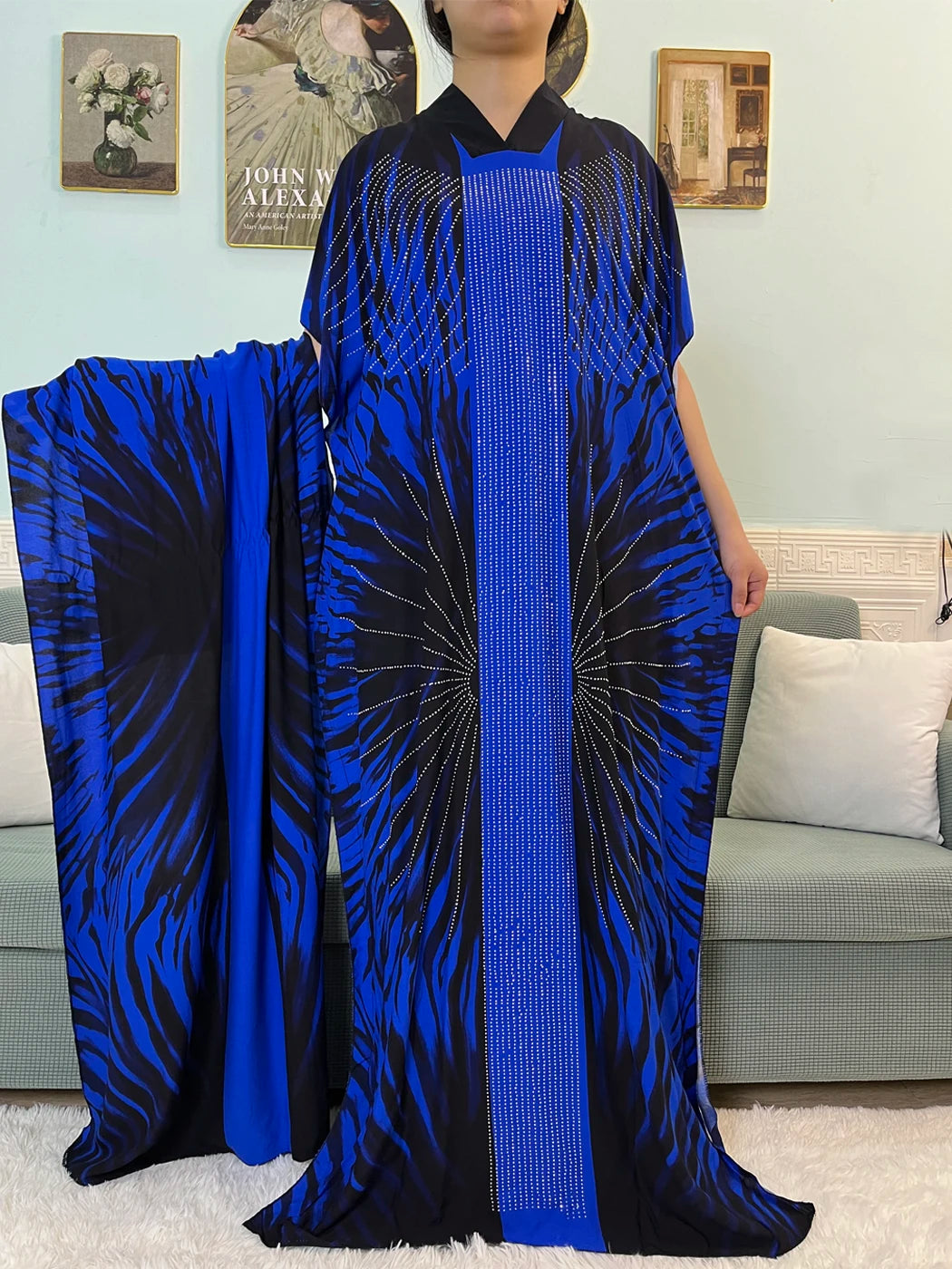 Muslim 2-Piece Boubou Cotton Abaya Set for Women – 2024 Collection