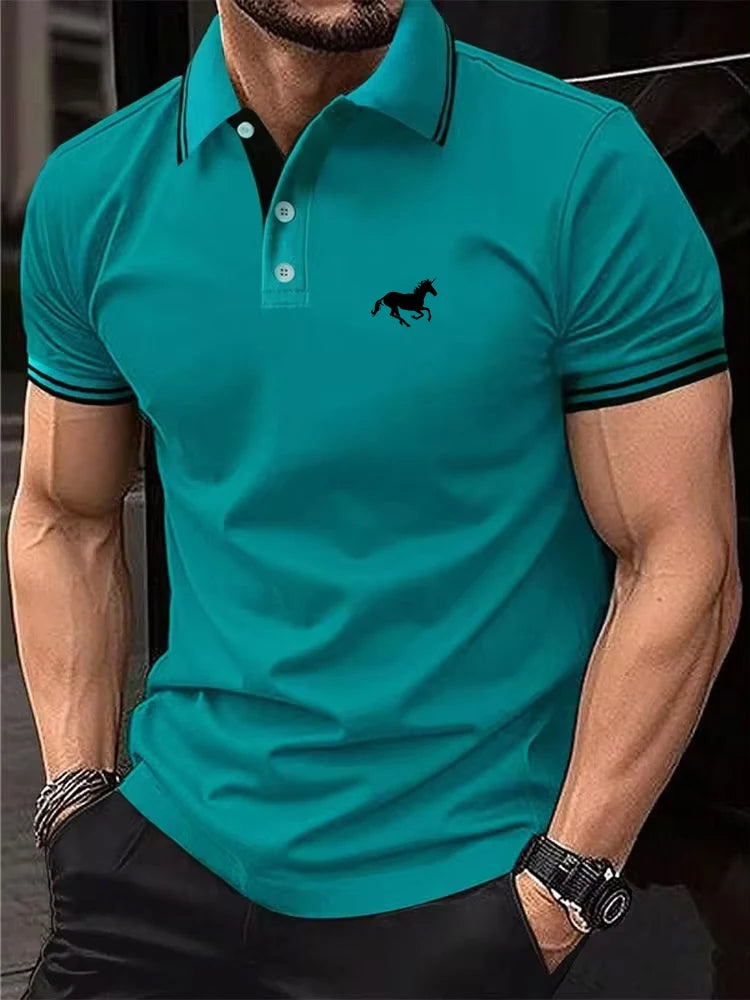 Men’s Classic Short-Sleeved Polo Shirt – Summer Casual Top