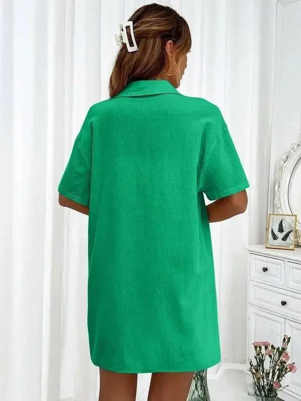 Stay Cool & Stylish This Summer – Women's Cotton Linen Two-Piece Set