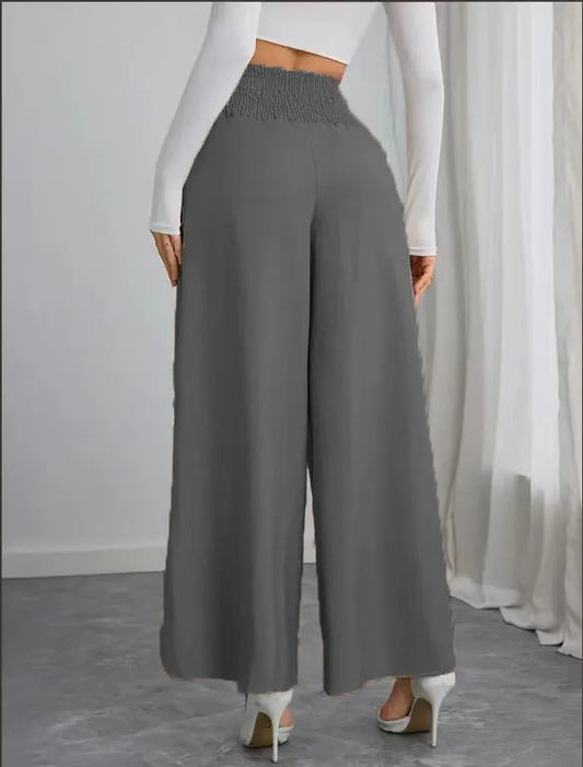 Elevate Your Style with Our New Women's High-Waist Wide-Leg Trousers