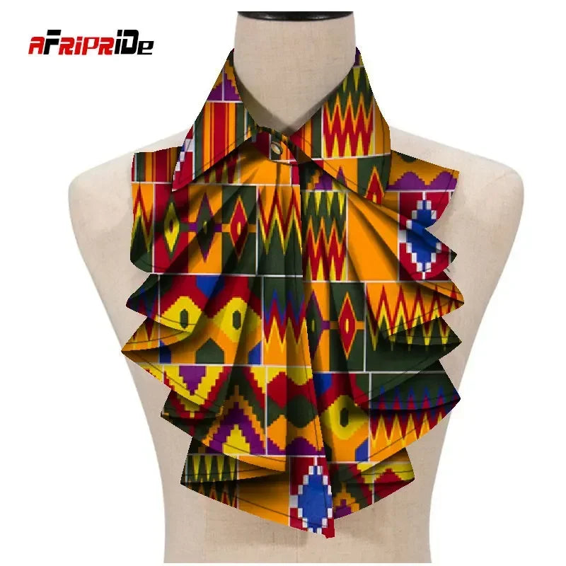 New Fashion African Print Ankara Tie for Women – Triangle Cravat