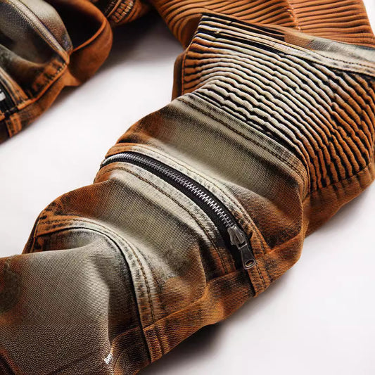 Ride in Style: Personalized Skinny Motorcycle Jeans