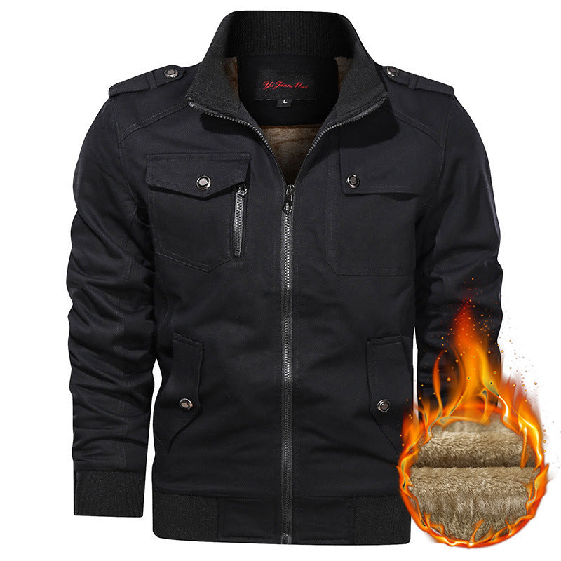 Stay Stylish & Warm: Korean-Inspired Fleece-Lined Flight Jacket