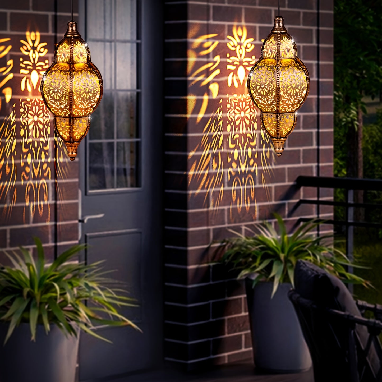 27.17-Inch Outdoor Hanging Lantern Light