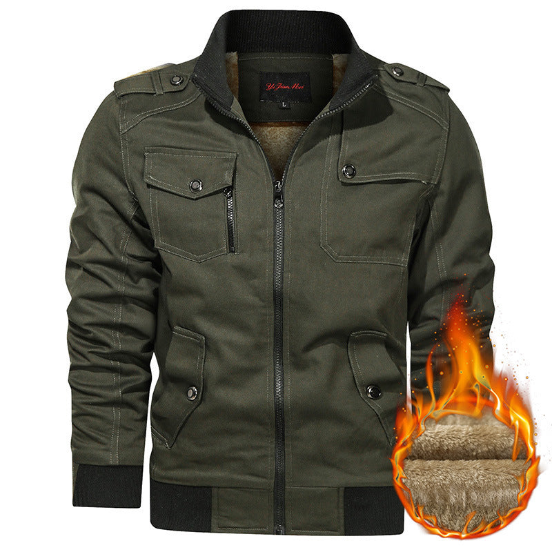 Stay Stylish & Warm: Korean-Inspired Fleece-Lined Flight Jacket