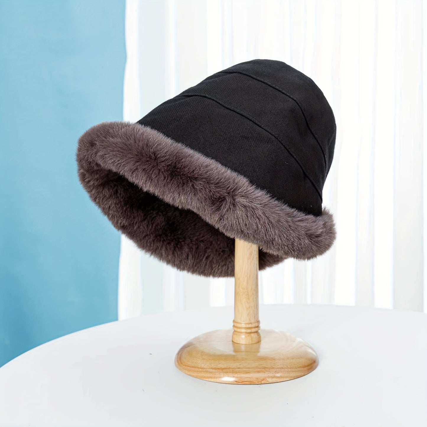 Winter Thermal Bucket Hat β Faux Fur Plush Ear Protection Warmer