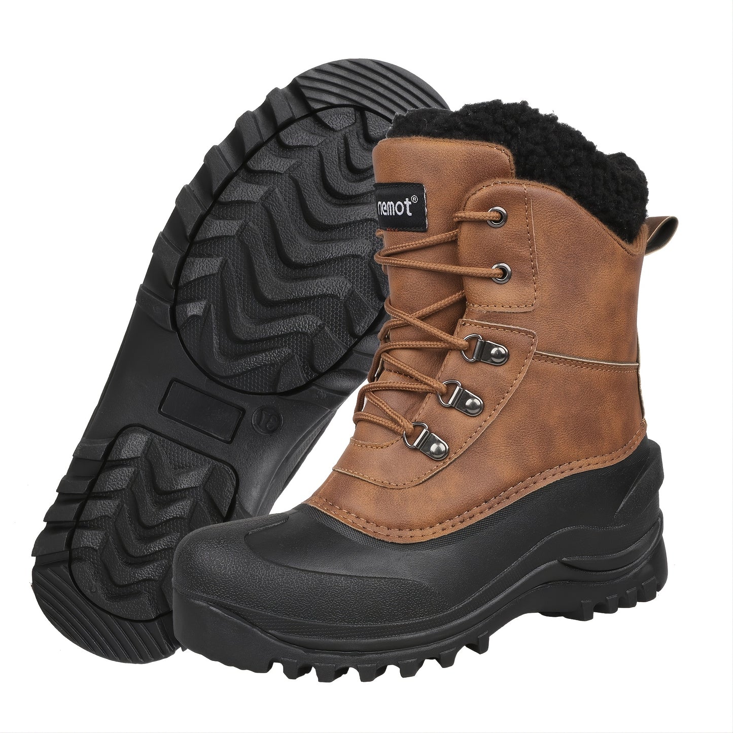 Riemot Men's High-Quality Snow Boots Durable