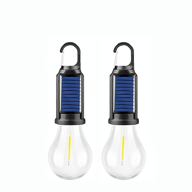 1/2/4 Pack LED Solar-Powered Camping Lantern – USB Rechargeable, IP65 Waterproof Outdoor Tent Light