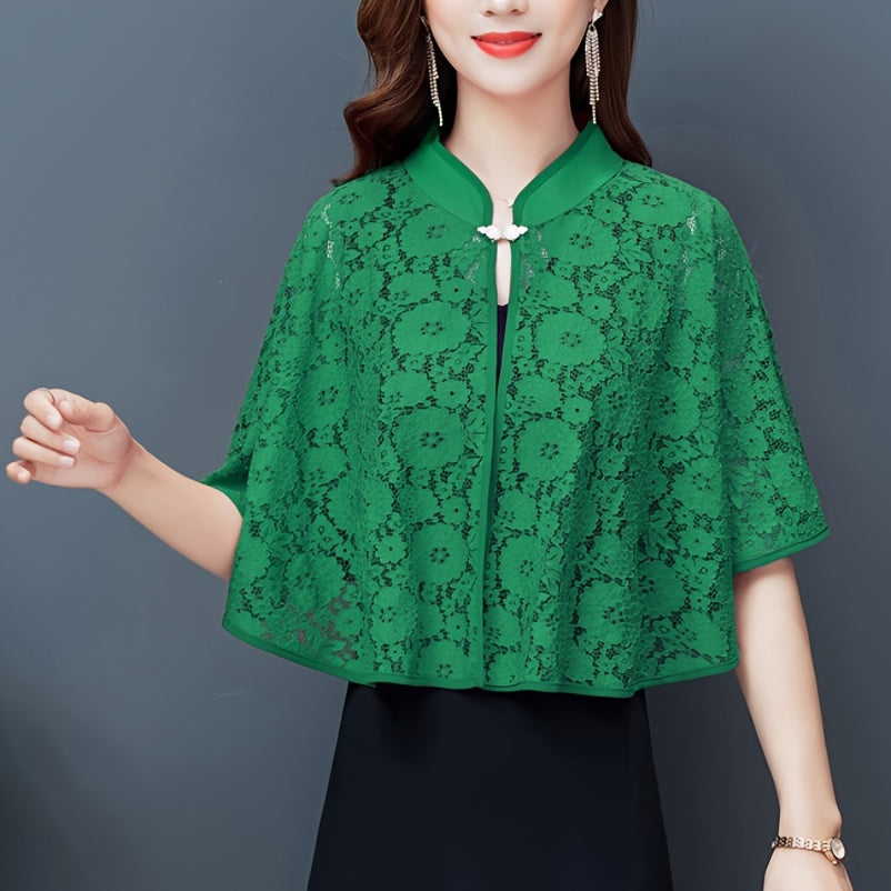 Breathable Elegant Floral Lace Shawl Wrap for Women